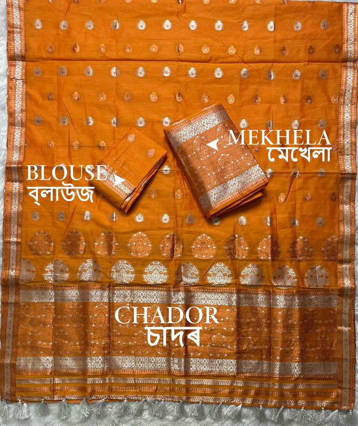 Weaving Colouring Jari AC Cotton* Mekhela Sador