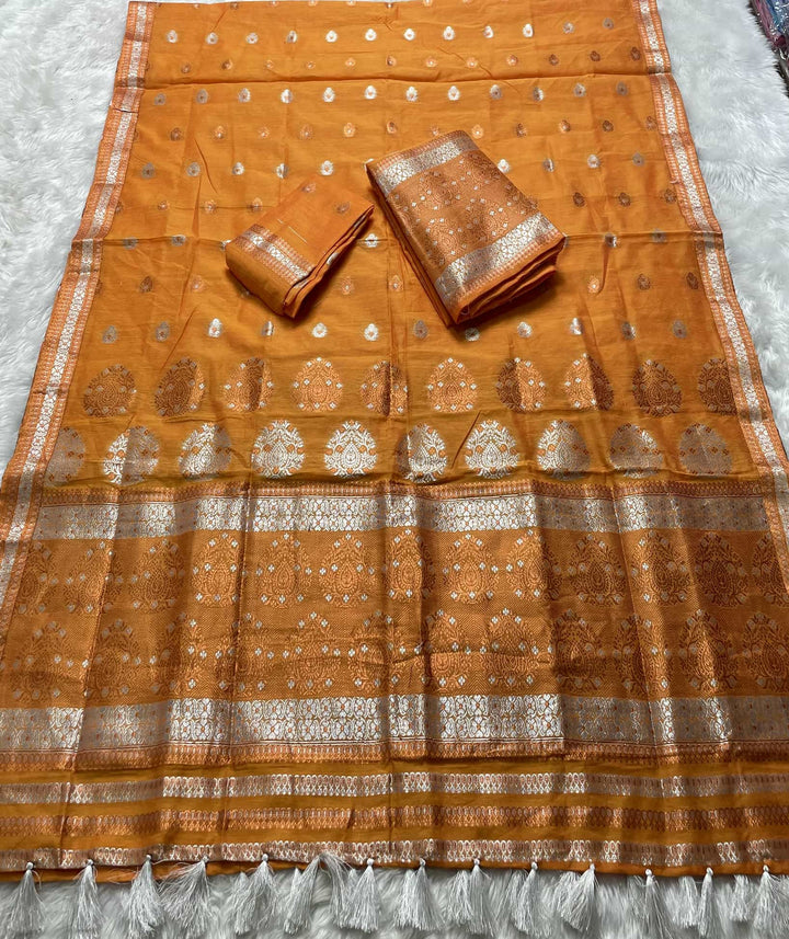 Weaving Colouring Jari AC Cotton* Mekhela Sador