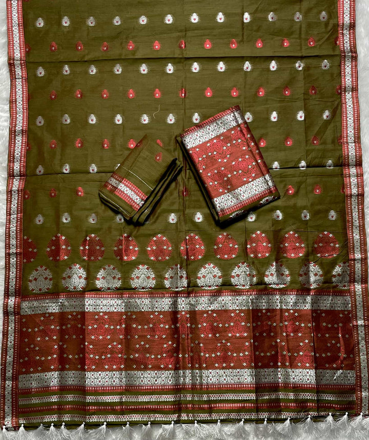 Weaving Colouring Jari AC Cotton* Mekhela Sador