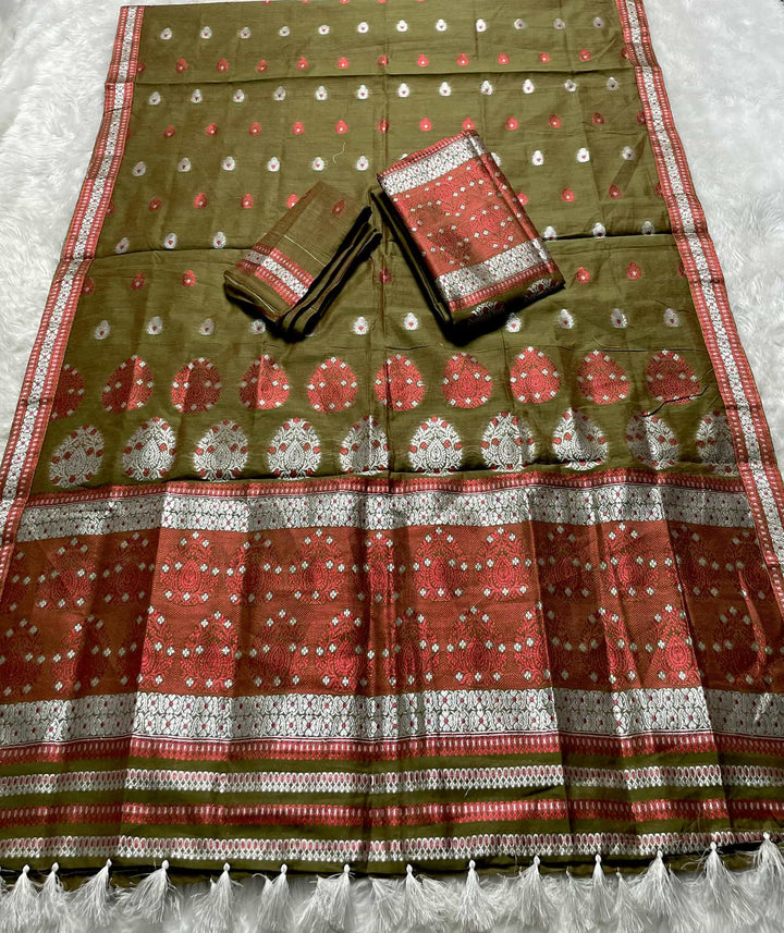 Weaving Colouring Jari AC Cotton* Mekhela Sador