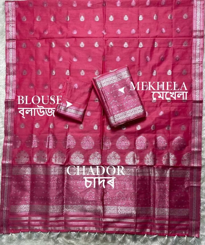 Weaving Colouring Jari AC Cotton* Mekhela Sador