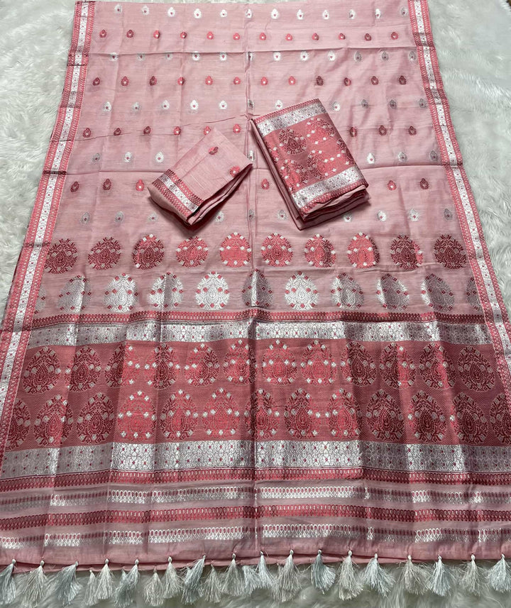 Weaving Colouring Jari AC Cotton* Mekhela Sador