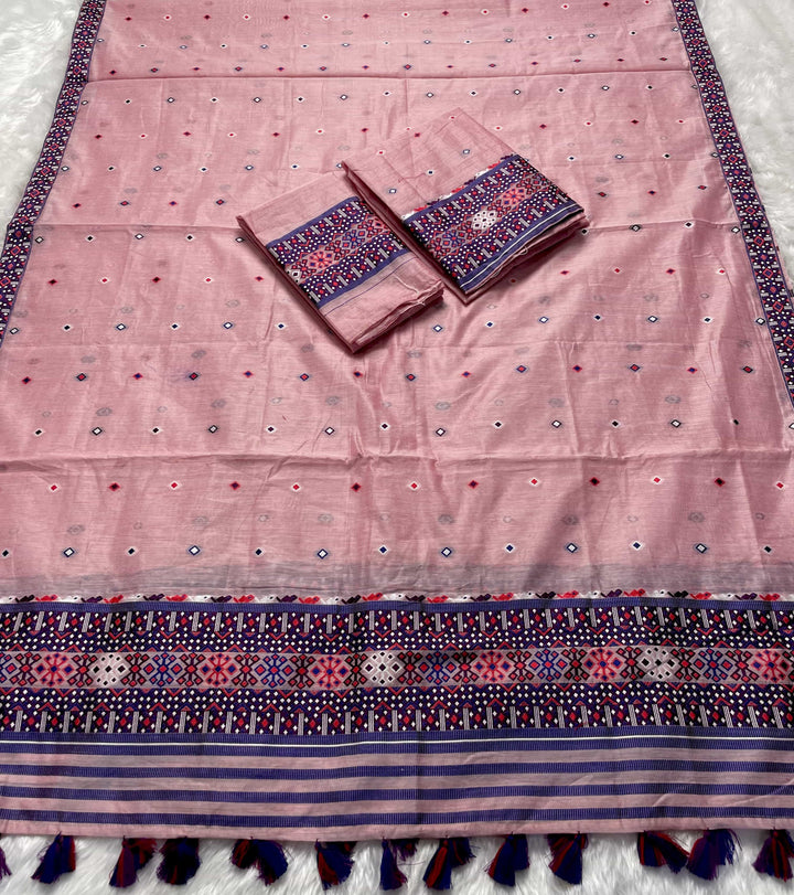 Ready-To-Wear Multi-Dhaga Work AC Cotton* Mekhela Sador
