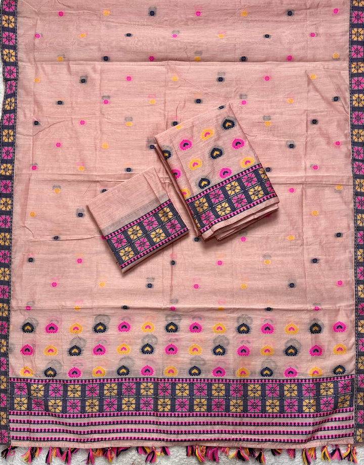Ready-To-Wear Multi-Dhaga Work AC Cotton* Mekhela Sador