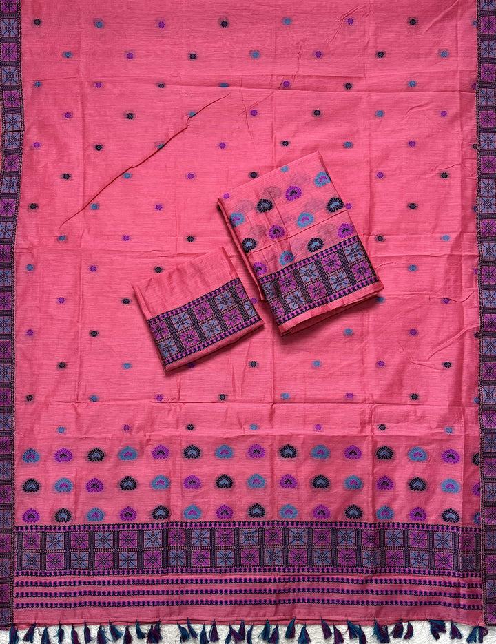 Ready-To-Wear Multi-Dhaga Work AC Cotton* Mekhela Sador