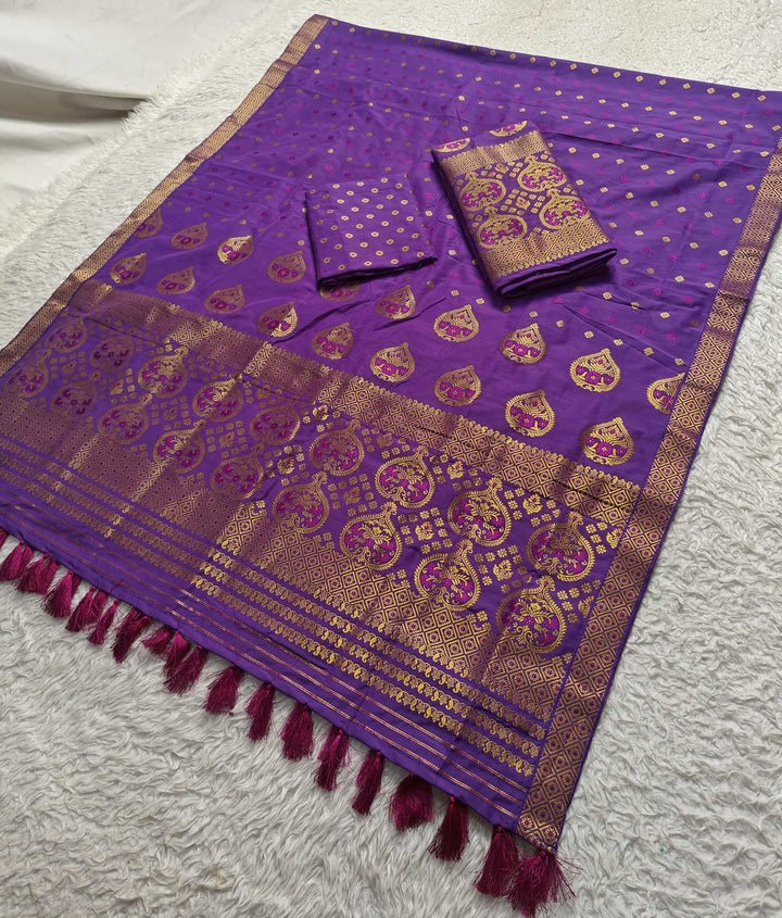 Ready-To-Wear Gold Jari Super Cotton* Mekhela Sador