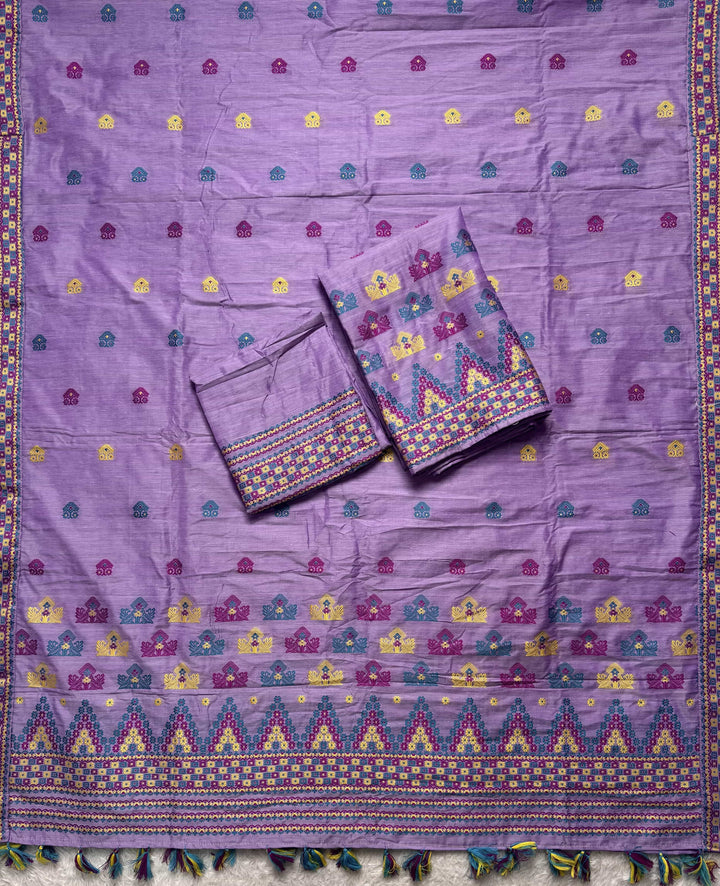 Ready-To-Wear Multi-Dhaga Work Super Cotton* Mekhela Sador