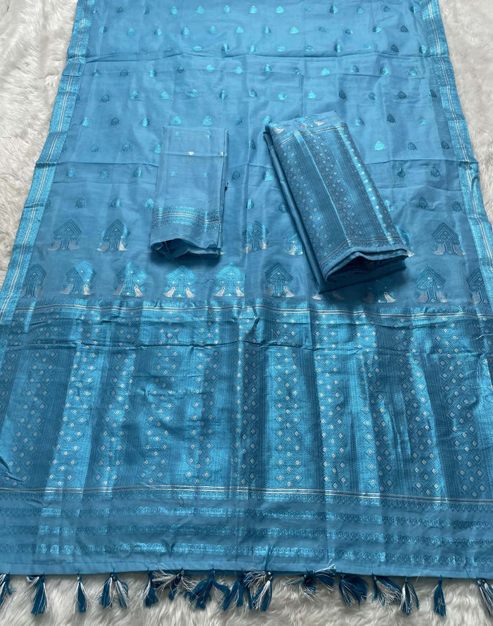 Weaving Colouring Jari AC Cotton* Mekhela Sador