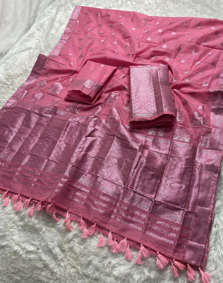 Weaving Colouring Jari AC Cotton* Mekhela Sador
