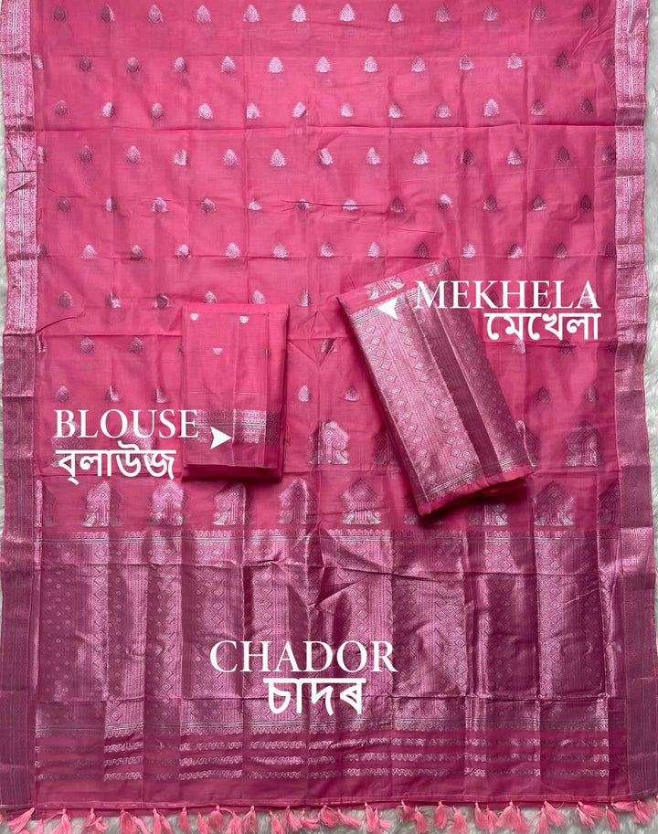 Weaving Colouring Jari AC Cotton* Mekhela Sador