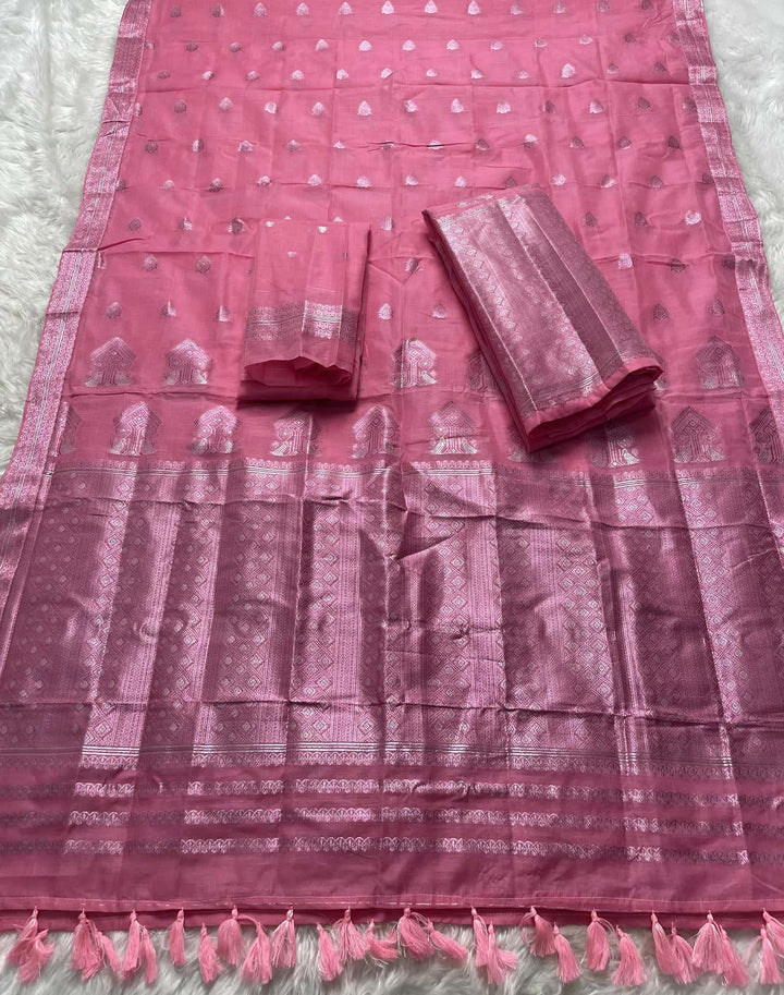 Weaving Colouring Jari AC Cotton* Mekhela Sador