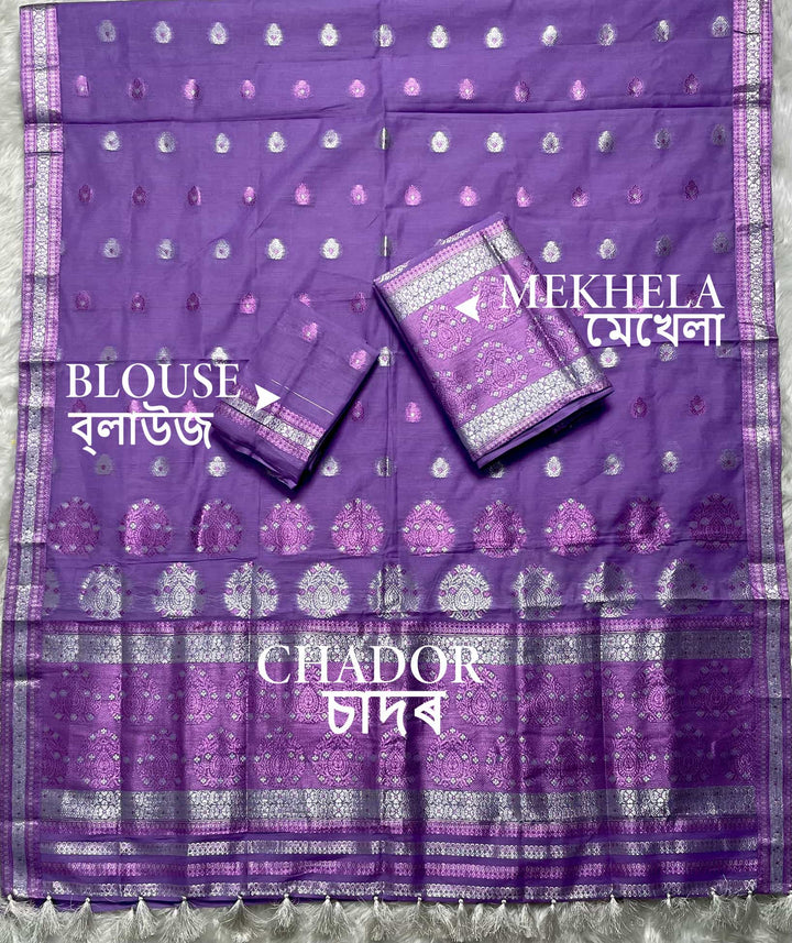 Weaving Colouring Jari AC Cotton* Mekhela Sador