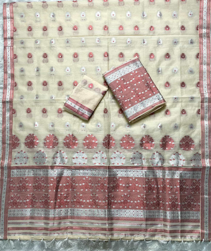 Weaving Colouring Jari AC Cotton* Mekhela Sador