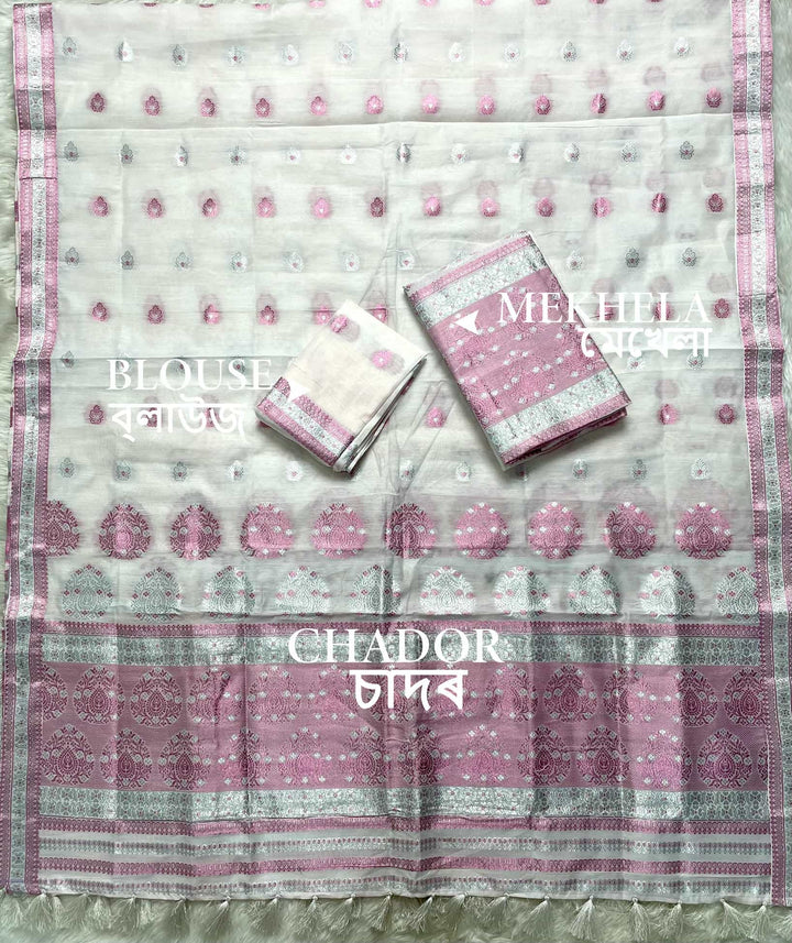 Weaving Colouring Jari AC Cotton* Mekhela Sador