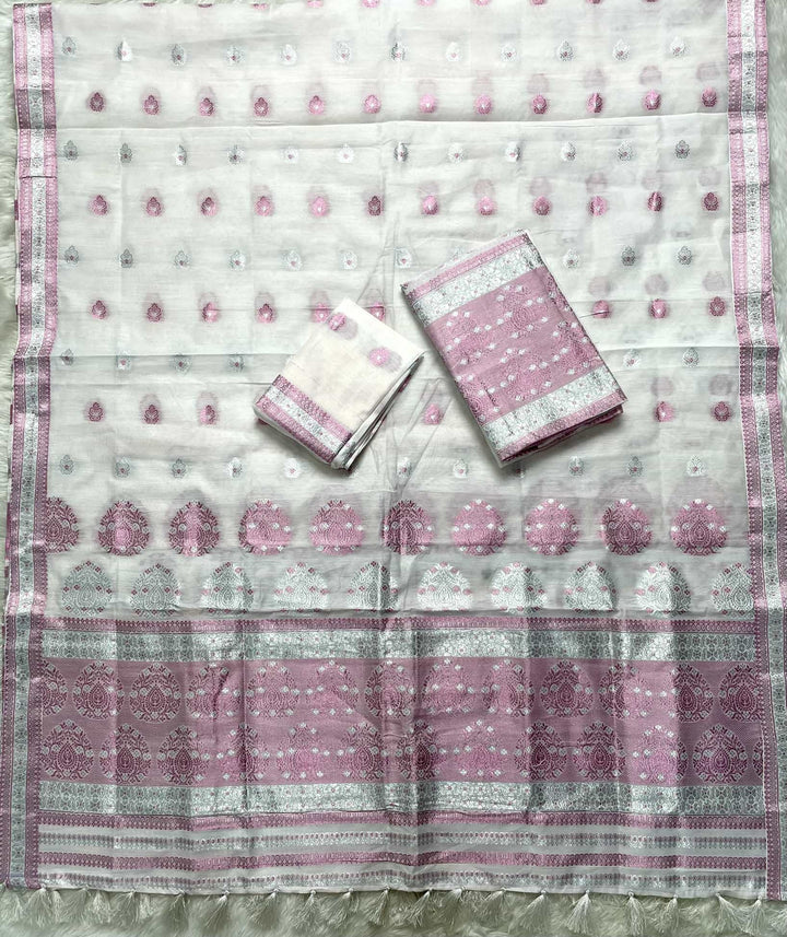 Weaving Colouring Jari AC Cotton* Mekhela Sador