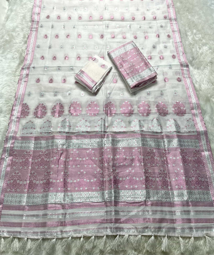 Weaving Colouring Jari AC Cotton* Mekhela Sador