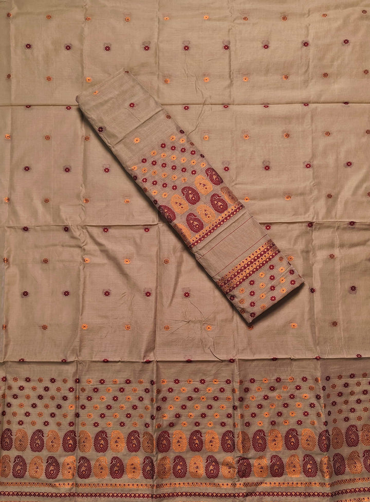 Jari & Dhaga Weaving Work Premium Cotton* Mekhela Sador