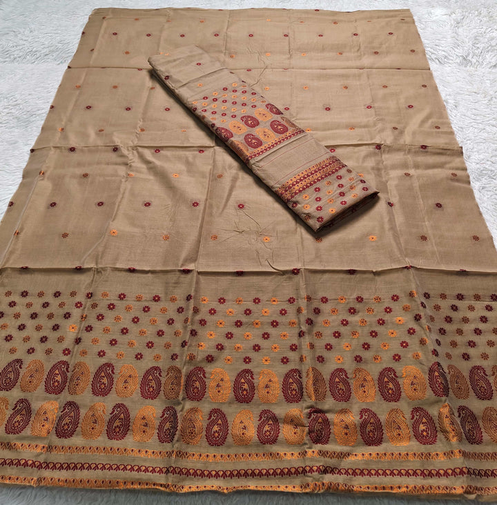 Jari & Dhaga Weaving Work Premium Cotton* Mekhela Sador