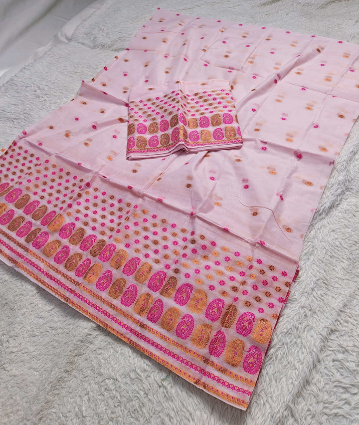 Jari & Dhaga Weaving Work Premium Cotton* Mekhela Sador