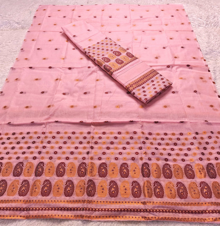 Jari & Dhaga Weaving Work Premium Cotton* Mekhela Sador