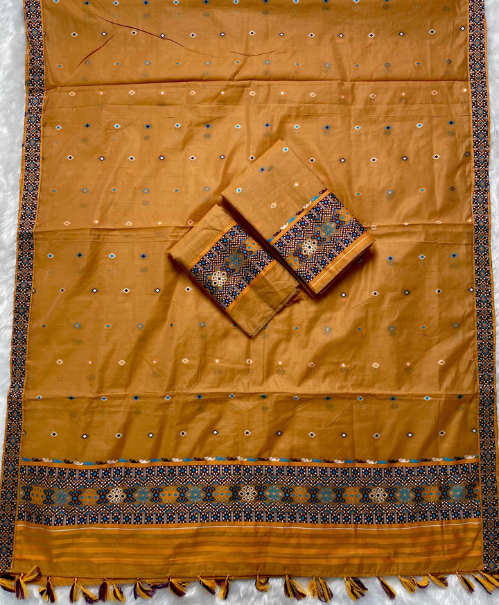 Ready-To-Wear Multi-Dhaga Work AC Cotton* Mekhela Sador