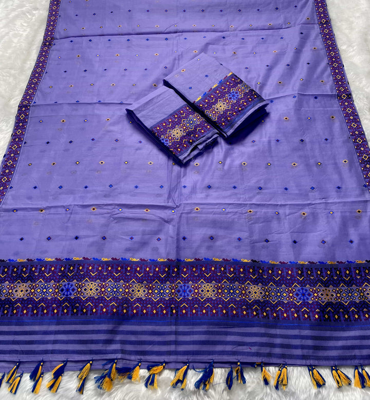 Ready-To-Wear Multi-Dhaga Work AC Cotton* Mekhela Sador