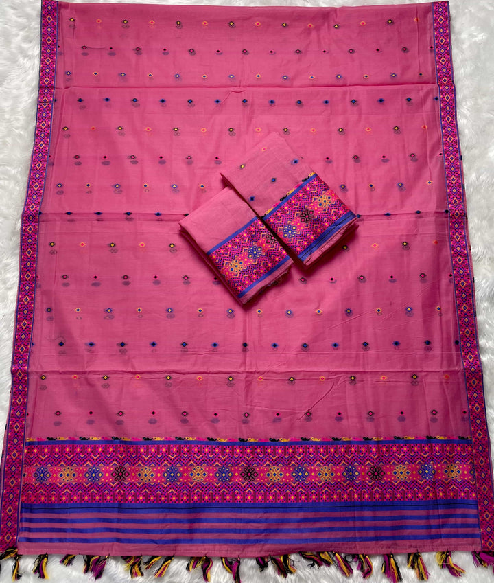 Ready-To-Wear Multi-Dhaga Work AC Cotton* Mekhela Sador