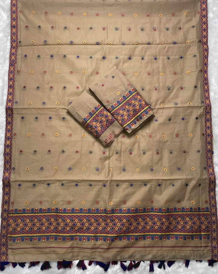 Ready-To-Wear Multi-Dhaga Work AC Cotton* Mekhela Sador