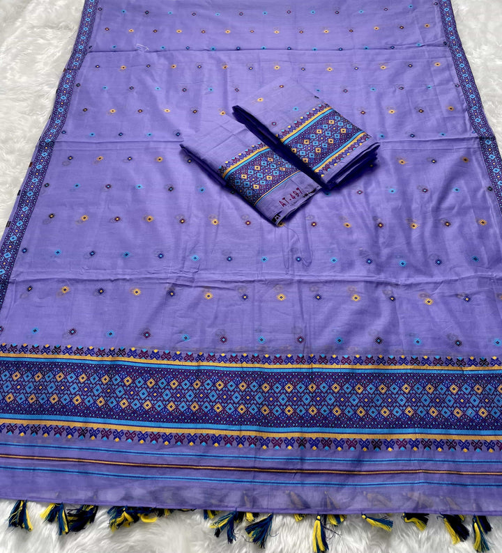 Ready-To-Wear Multi-Dhaga Work AC Cotton* Mekhela Sador