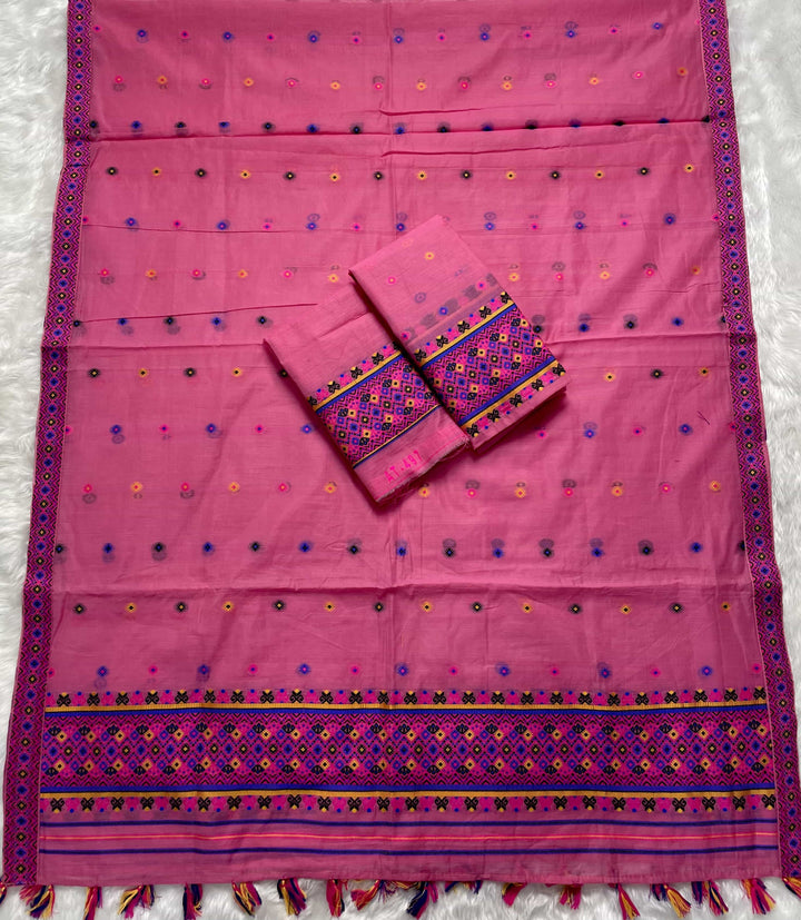 Ready-To-Wear Multi-Dhaga Work AC Cotton* Mekhela Sador