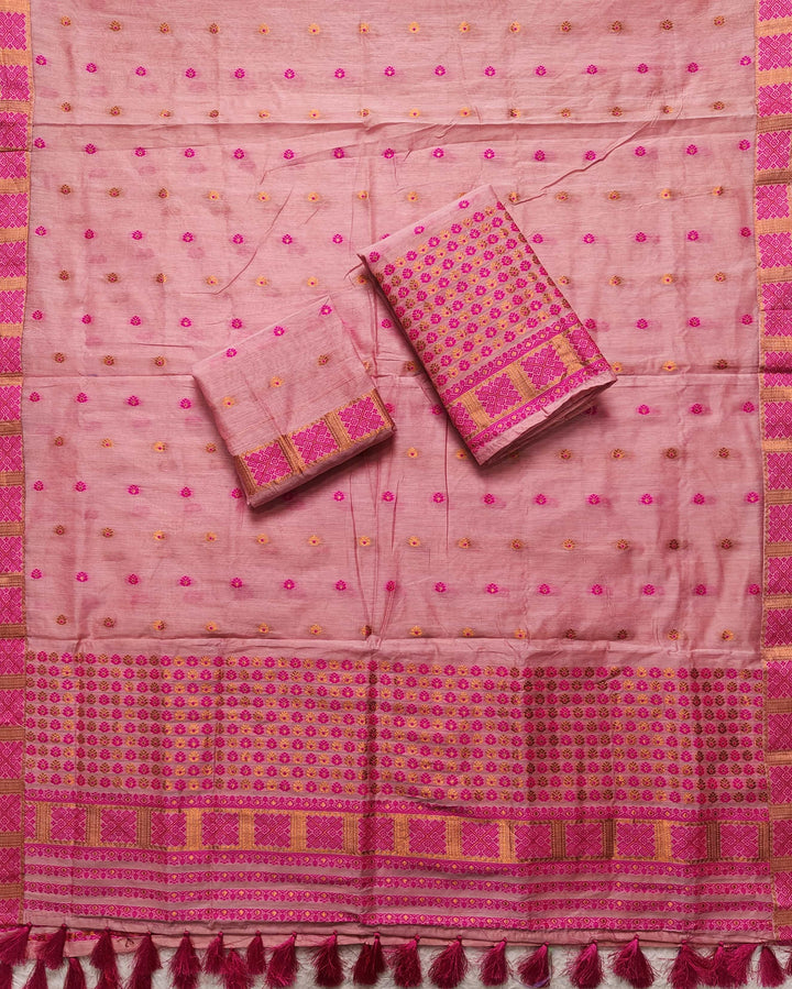 Ready-To-Wear Jari & Dhaga AC Cotton* Mekhela Sador
