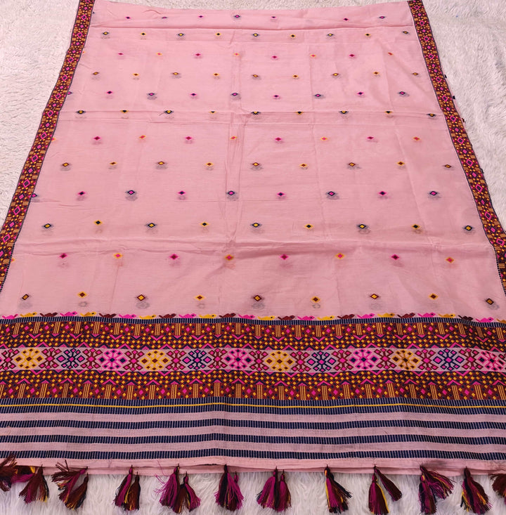 Ready-To-Wear Multi-Dhaga Work AC Cotton* Mekhela Sador