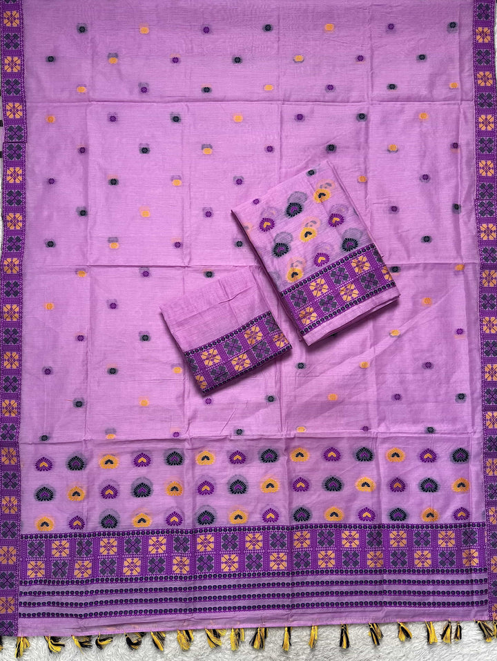 Ready-To-Wear Multi-Dhaga Work AC Cotton* Mekhela Sador