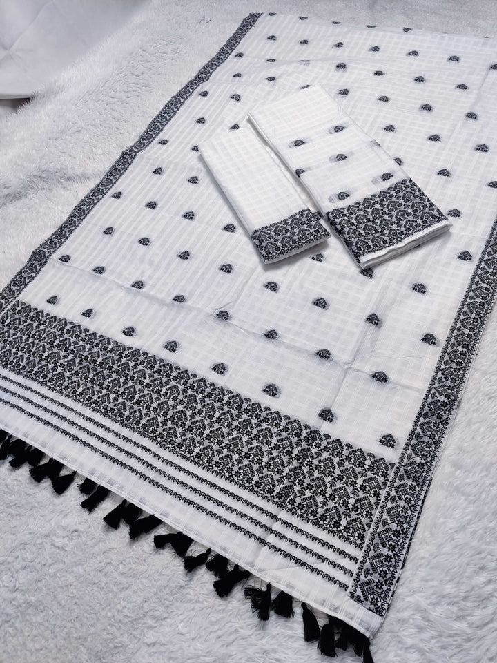 Ready-To-Wear Cotton Checks* Mekhela Sador