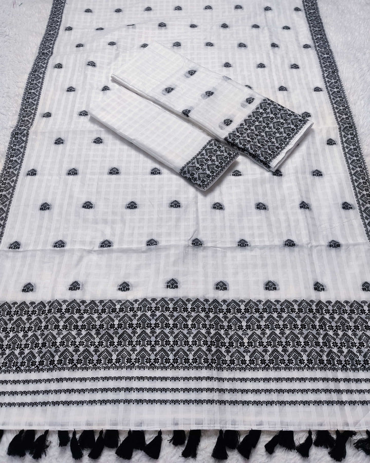 Ready-To-Wear Cotton Checks* Mekhela Sador