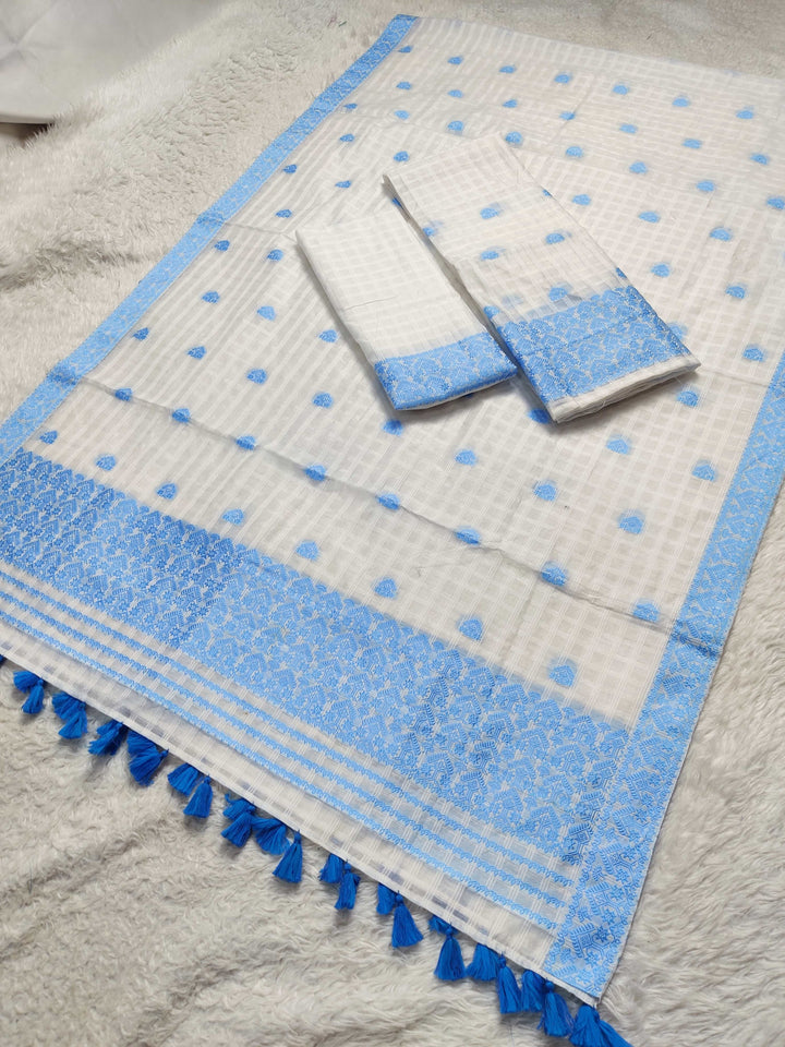 Ready-To-Wear Cotton Checks* Mekhela Sador