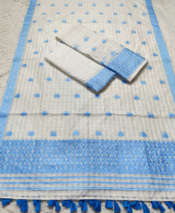Ready-To-Wear Cotton Checks* Mekhela Sador