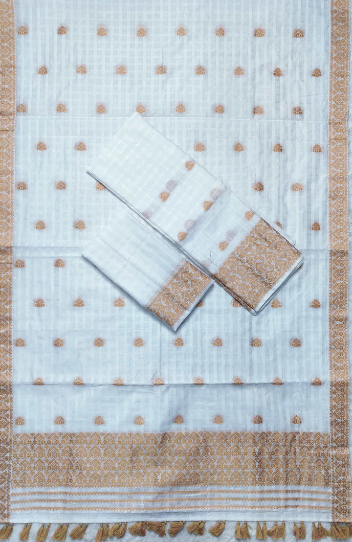 Ready-To-Wear Cotton Checks* Mekhela Sador