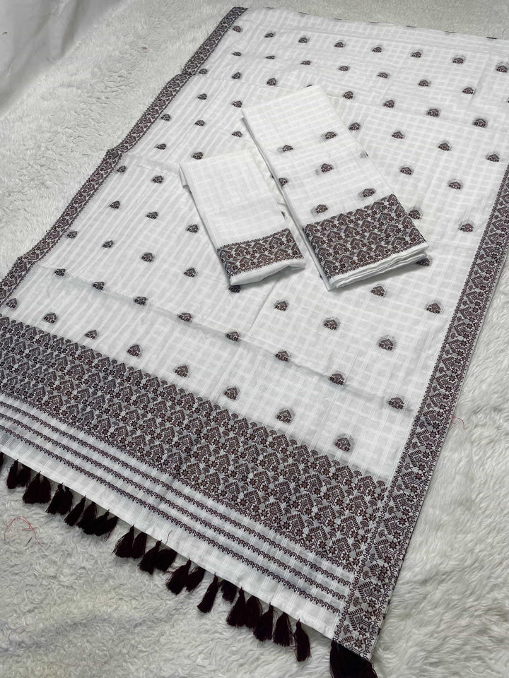 Ready-To-Wear Cotton Checks* Mekhela Sador