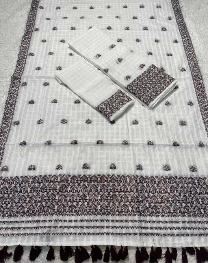 Ready-To-Wear Cotton Checks* Mekhela Sador