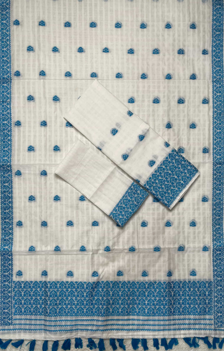 Ready-To-Wear Cotton Checks* Mekhela Sador