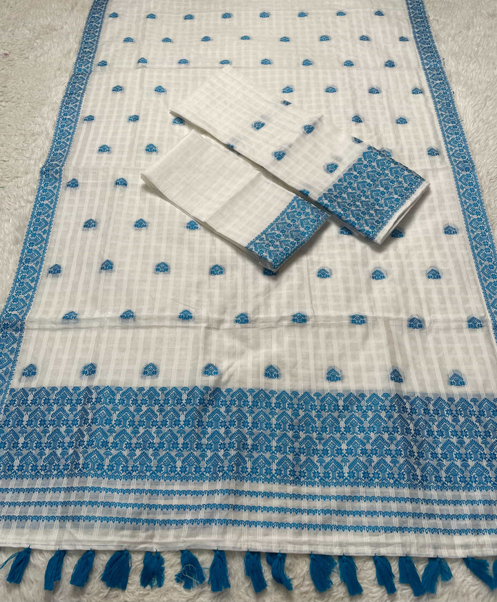 Ready-To-Wear Cotton Checks* Mekhela Sador