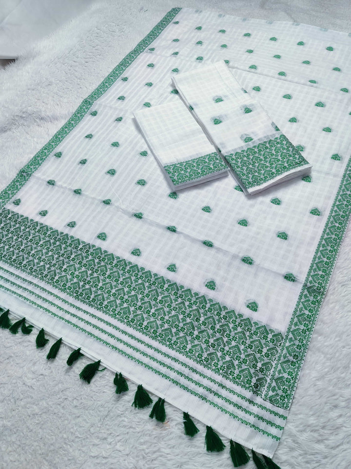 Ready-To-Wear Cotton Checks* Mekhela Sador