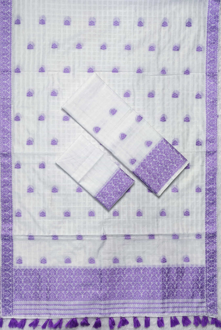 Ready-To-Wear Cotton Checks* Mekhela Sador