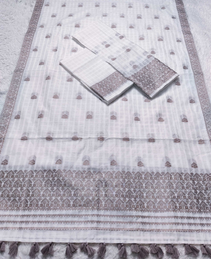 Ready-To-Wear Cotton Checks* Mekhela Sador