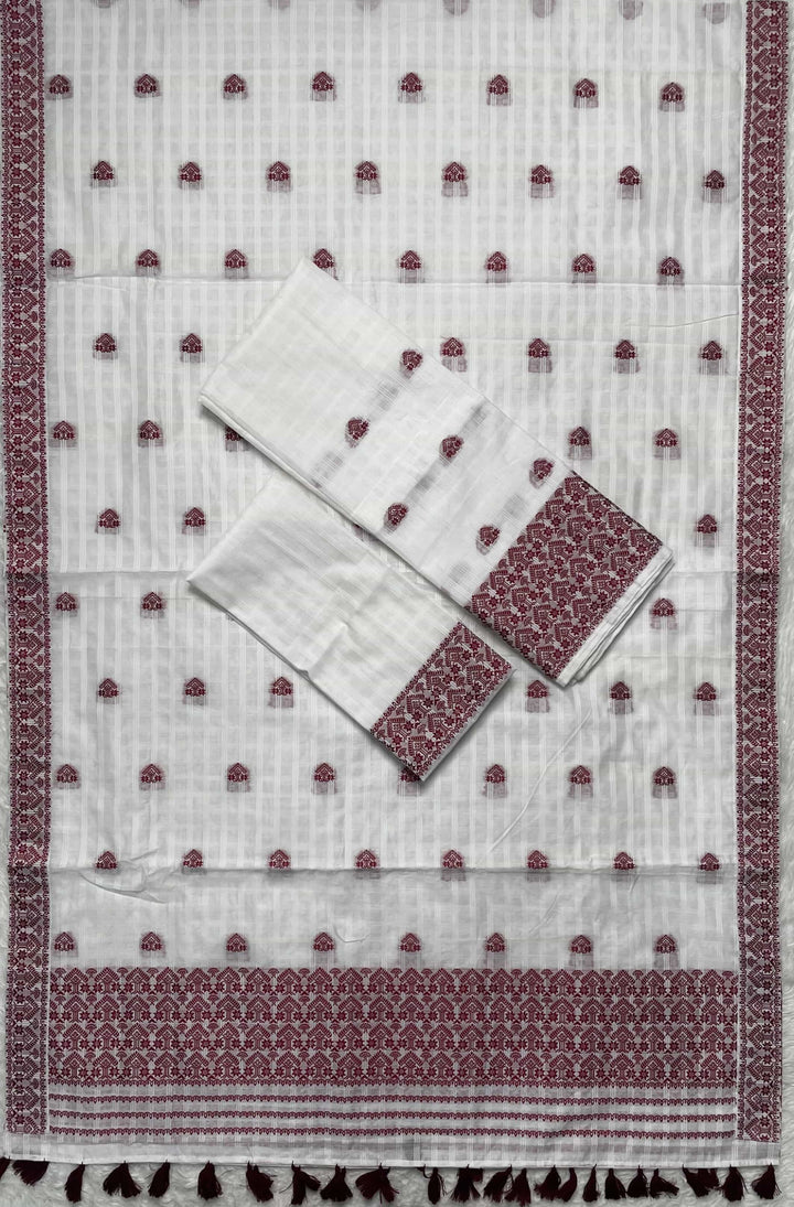 Ready-To-Wear Cotton Checks* Mekhela Sador