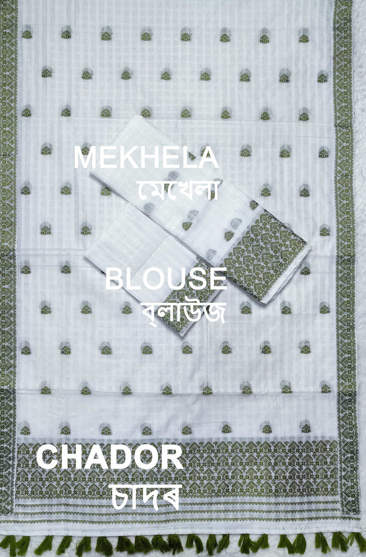 Ready-To-Wear Cotton Checks* Mekhela Sador