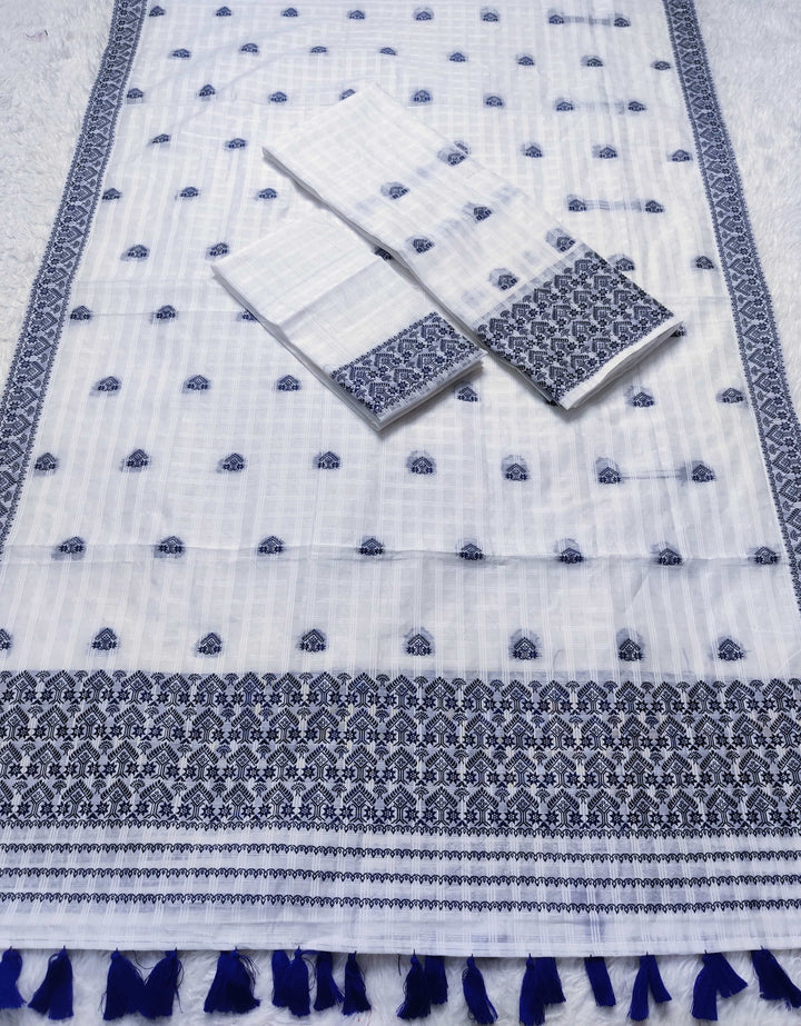 Ready-To-Wear Cotton Checks* Mekhela Sador