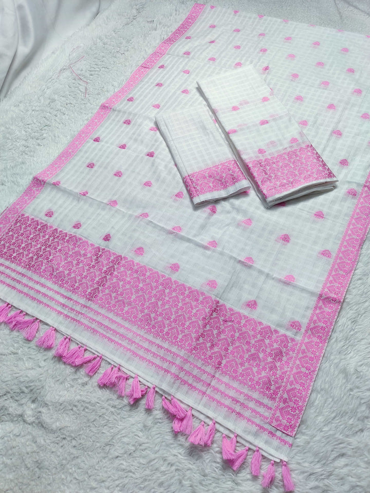 Ready-To-Wear Cotton Checks* Mekhela Sador