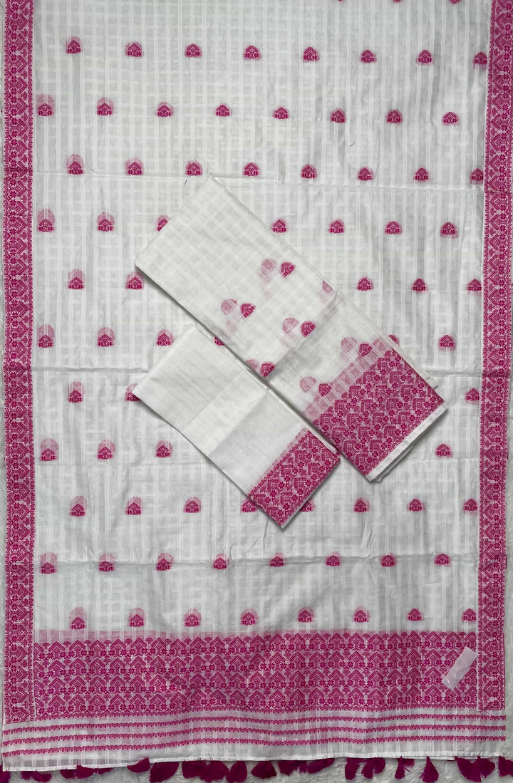Ready-To-Wear Cotton Checks* Mekhela Sador